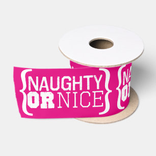 Naughty of Nice passen het kerstlint van de Kleure Satijnen Lint