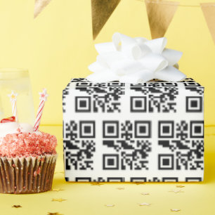 Naughty of Nice QR Code Cadeaupapier