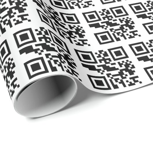 Naughty of Nice QR Code Cadeaupapier (Rol Hoek)