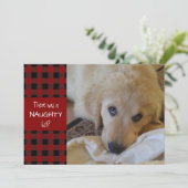 Naughty of Nice Red Pset PRETTIGE FEESTDAGEN Feestdagenkaart (Staand voorkant)