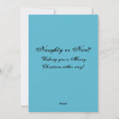 Naughty of Nice Santa and Krampus Art Holiday Card Feestdagenkaart (Achterkant)