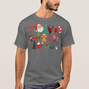 Naughty of Nice Santa Claus Pinetree Jesus Christm T-shirt