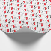 Naughty of Nice Santa Hat Cadeaupapier (Hoek)