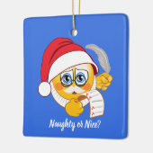 Naughty of Nice Santa List Emoji Ornament (Links)