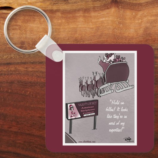 Naughty of Nice Sleutelhanger (Voorkant)