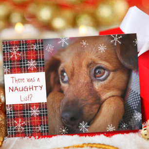 Naughty of Nice Snowflake Red Pset PRETTIGE FEESTD Feestdagenkaart