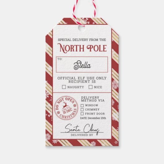 Naughty of Nice Special Delivery Cadeaulabel (Voorkant)