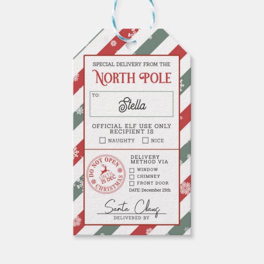 Naughty of Nice Special Delivery Cadeaulabel (Voorkant)