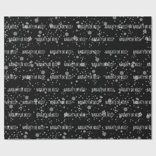NAUGHTY- OF NICE-tekst in Snowflakes die papier ov (Vlak)