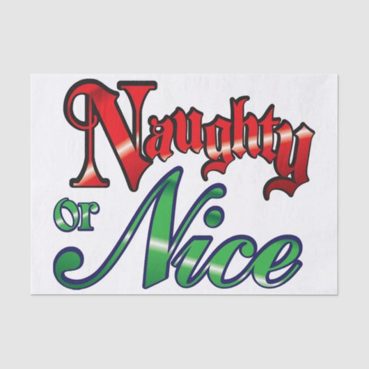 Naughty of Nice Tissuepapier (Voorkant)