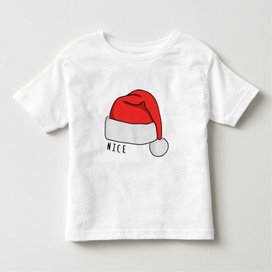 Naughty of Nice Toddler T-Shirt - White (Voorkant)