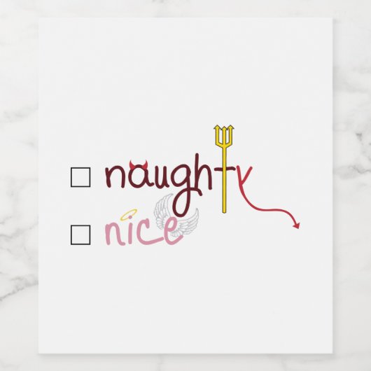 Naughty of Nice Wijn Etiket (Enkel label)