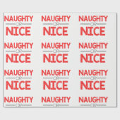 Naughty- of prettig kerstpapier cadeaupapier (Vlak)