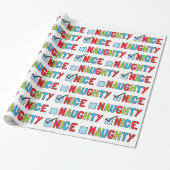 Naughty- of prettig kerstpapier cadeaupapier (Uitgerold)