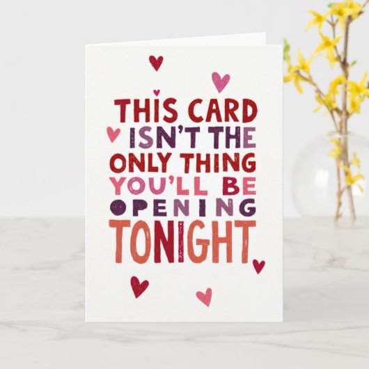 Naughty Opening Tonight Card Kaart (Gele Bloem)