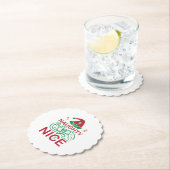  Naughty or Nice Christmas Frogs with Santa Design Kartonnen Onderzetters (Insitu)