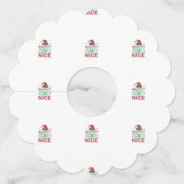  Naughty or Nice Christmas Frogs with Santa Design Wijnglaslabel