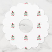  Naughty or Nice Christmas Frogs with Santa Design Wijnglaslabel (Achterkant)