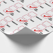 Naughty or Nice Christmas Humor Cadeaupapier (Hoek)