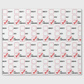 Naughty or Nice Christmas Humor Cadeaupapier (Vlak)