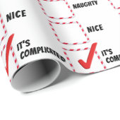 Naughty or Nice Christmas Humor Cadeaupapier (Rol Hoek)