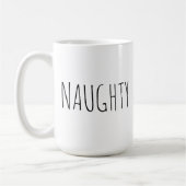 ‘NAUGHTY or NICE’ Customizable Word Chic Modern  Koffiemok (Links)