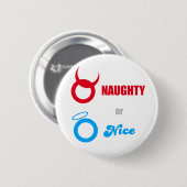 Naughty or Nice - Emo Alternative Grunge Rock Punk Ronde Button 5,7 Cm (Voorkant /achterkant)
