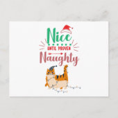 Naughty or Nice Feestdagenkaart (Voorkant)