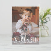 Naughty or Nice Funny Christmas Kaart Kinder (Staand voorkant)