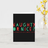 Naughty Or Nice Holiday Toddler T Shirt Kaart (Gele Bloem)