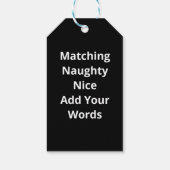 Naughty Or Nice Matching Christmas Funny Design Cadeaulabel (Achterkant)