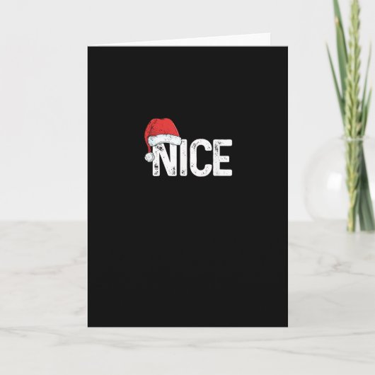 Naughty Or Nice Matching Christmas Funny Design Kaart (Voorkant)