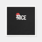 Naughty Or Nice Matching Christmas Funny Design Servet (Voorkant)