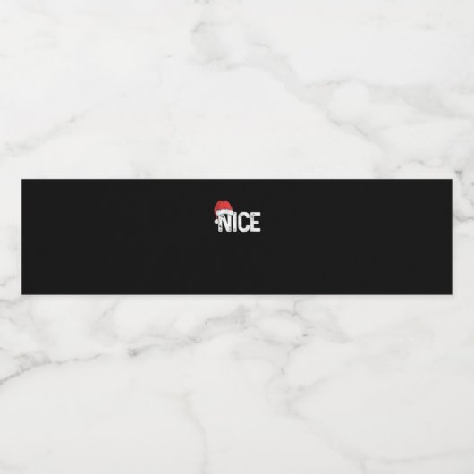 Naughty Or Nice Matching Christmas Funny Design Waterfles Etiket (Enkel label)