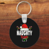 Naughty Or Nice Team Matching Christmas Pajama Men Sleutelhanger (Voorkant)