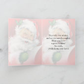 Naughty or Nice Winking Santa Greeting Feestdagen Kaart (Binnen)