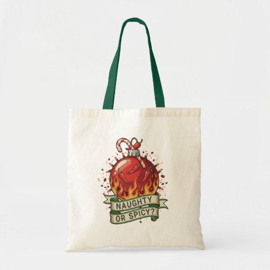 Naughty or Spicy Design Budget Tote Tote Bag (Voorkant)