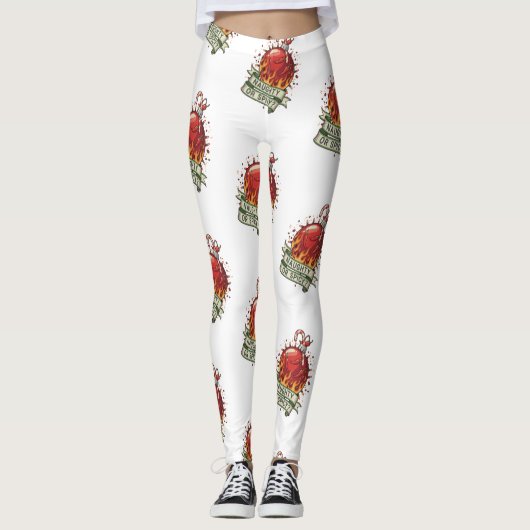 Naughty or Spicy Design Leggings (Voorkant)