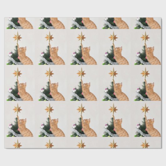 Naughty Oranje kerstmis Cadeaupapier (Vlak)