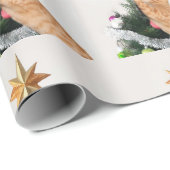 Naughty Oranje kerstmis Cadeaupapier (Rol Hoek)