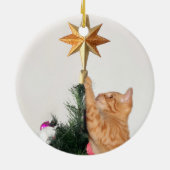 Naughty oranje kerstmis keramisch ornament (Achterkant)