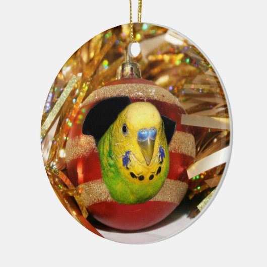 Naughty paraket Kerstmis Keramisch Ornament (Links)