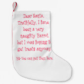 Naughty Parrot Kleine Kerstsok (Voorkant)