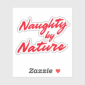 Naughty per natuur sticker (Vel)