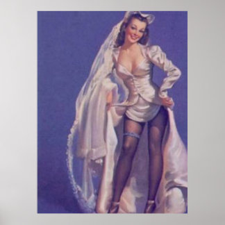  Naughty Pin Up Bride Poster