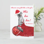 Naughty Pinup Joke Grappig Rude FLAT Kerst Kaart (Staand voorkant)