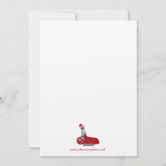 Naughty Pinup Joke Grappig Rude FLAT Kerst Kaart (Achterkant)