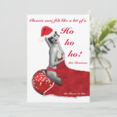 Naughty Pinup Joke Grappig Rude FLAT Kerst Kaart (Staand voorkant)