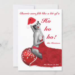 Naughty Pinup Joke Grappig Rude FLAT Kerst Kaart