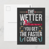 Naughty Plumber Husband and Father Plumbing Quote Briefkaart (Voorkant / Achterkant)